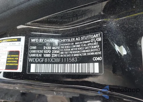 2008 Mercedes-Benz C 300 Luxury 4Matic/Sport 4Matic z USA, uszkodzony, nr VIN WDDGF81X38F111583